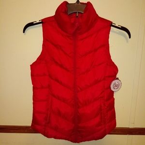 Chevron puffer vest